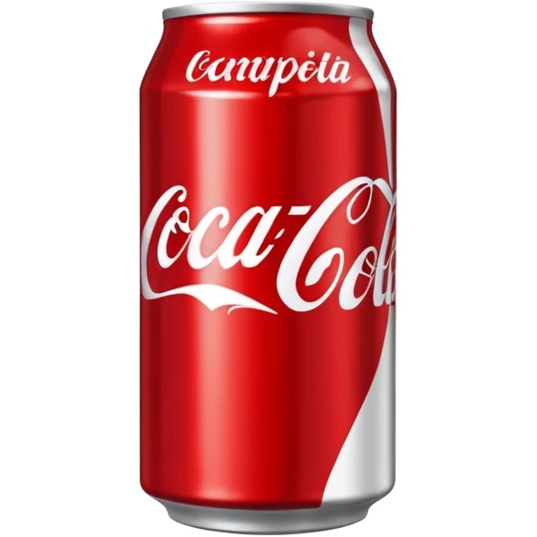Draw a classic Coca-Cola can with red label & white script logo. emoji