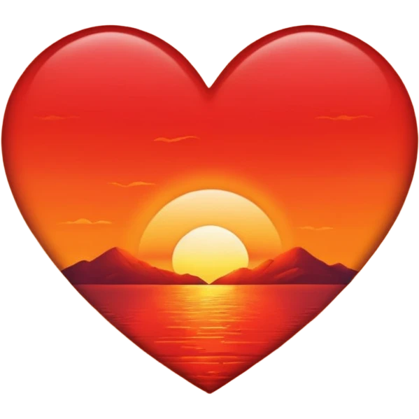 Sunset heart emoji