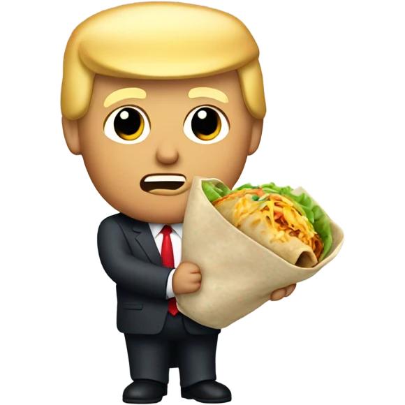 Donald trump with burrito emoji