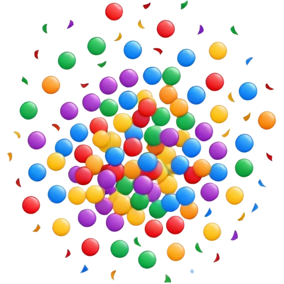 party confetti flying emoji