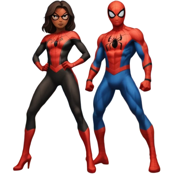 spider man and spider women emoji