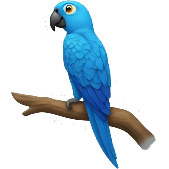 Blue parrot emoji