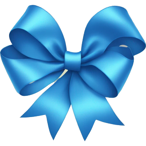 blue ribbon or bow emoji