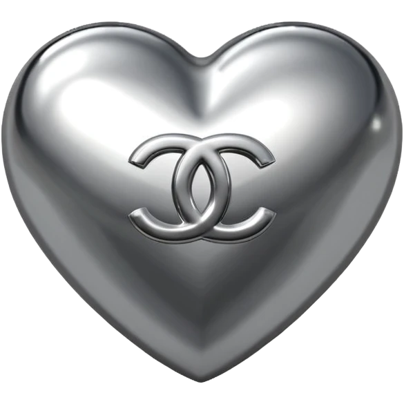 Chanel sport logo chrome glossy heart emoji