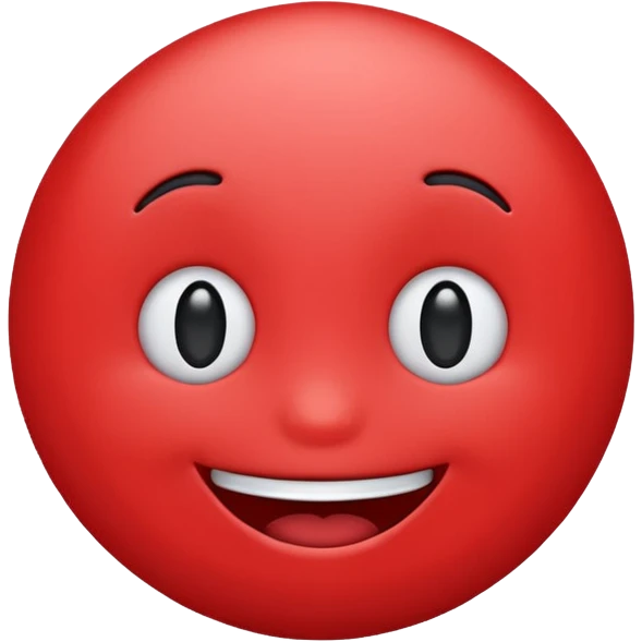 Happy emoji with red eyes emoji