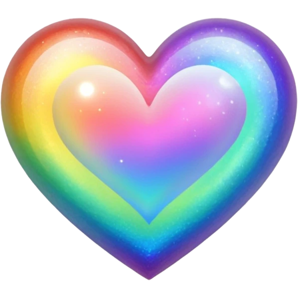 rainbow fairytale heart emoji