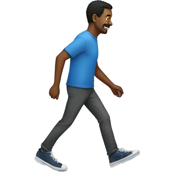 man walking with electricity shoes emoji