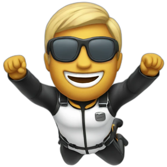Judge skydiving emoji