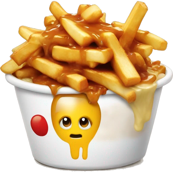 poutine qui mange une poutine emoji