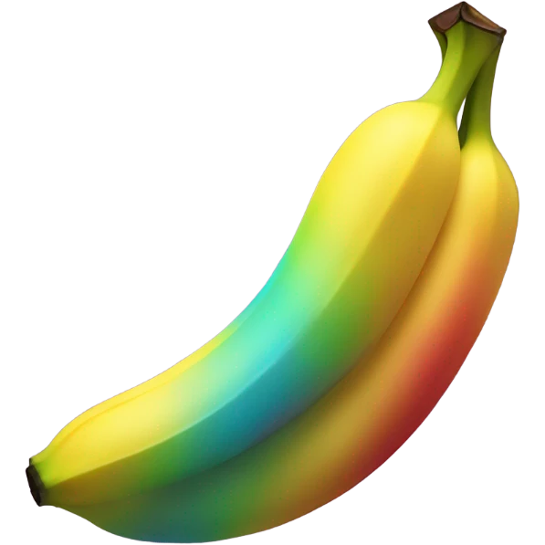 Rainbow banana emoji