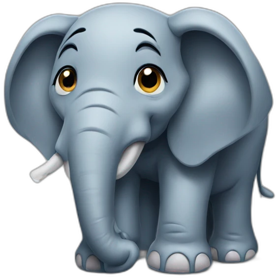 Crying elephant emoji
