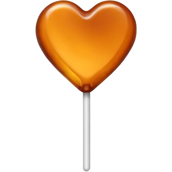 heart-shaped caramel lollipop emoji