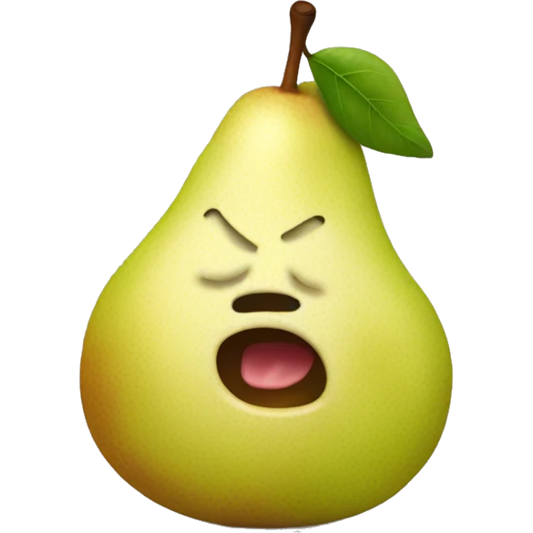 open bite pear emoji