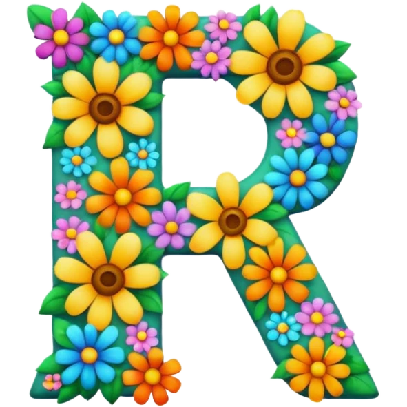 Y made out of flowers emoji