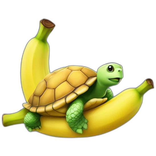 Tortue on banana emoji