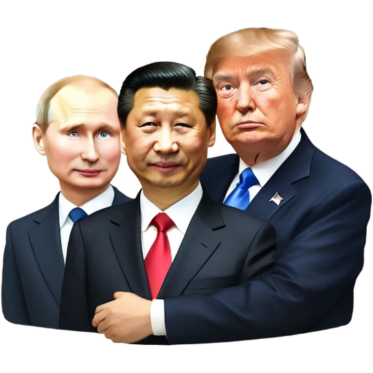 trump putn xi hugging emoji