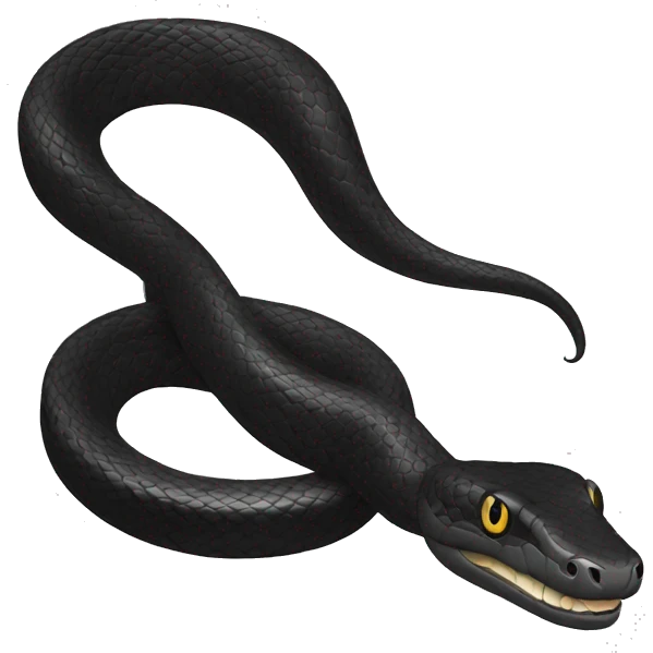 snake black emoji