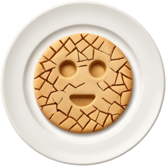 empty plate with leftover crumbs emoji