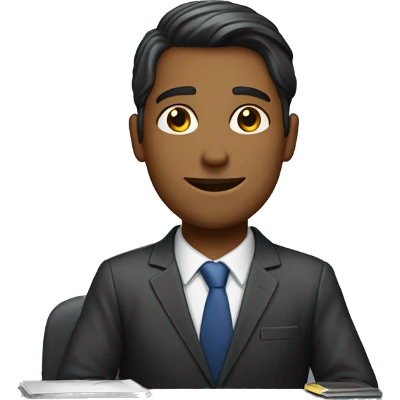 Male secretary at deskl emoji