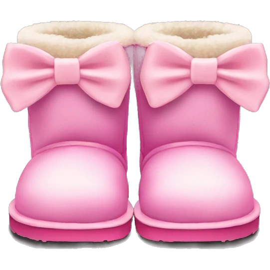 Ugg boots with pink bows emoji