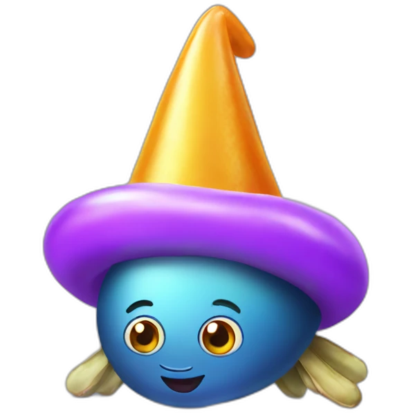 Mussel with a party hat emoji
