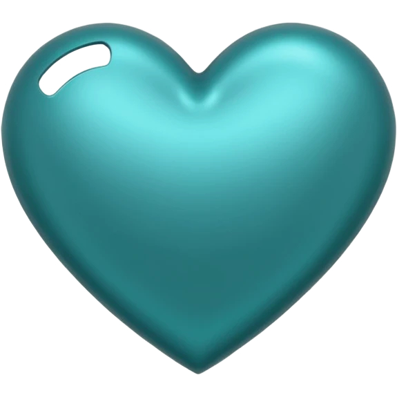 heart with a metallic teal finish emoji