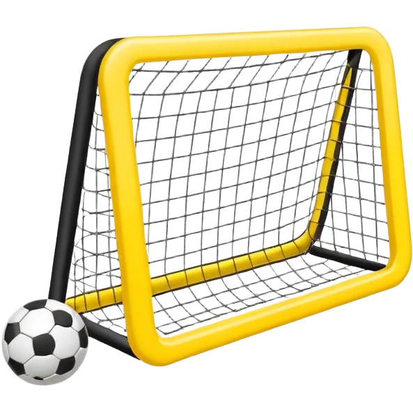 Word “Goal” sign comic style yellow emoji