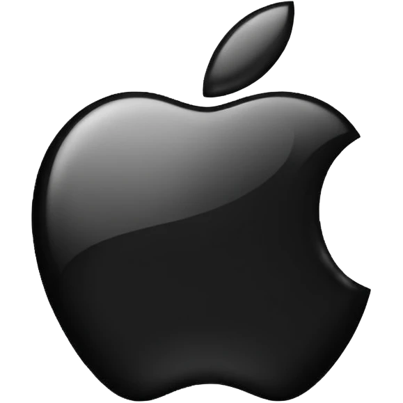 apple logo black colour emoji