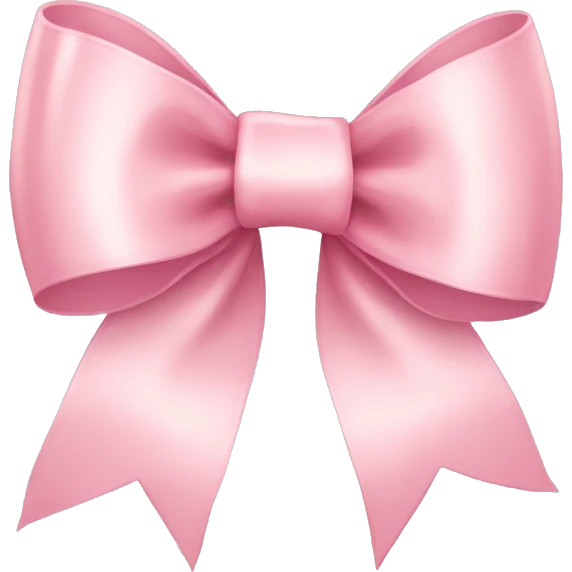 light pink ribbon bow emoji