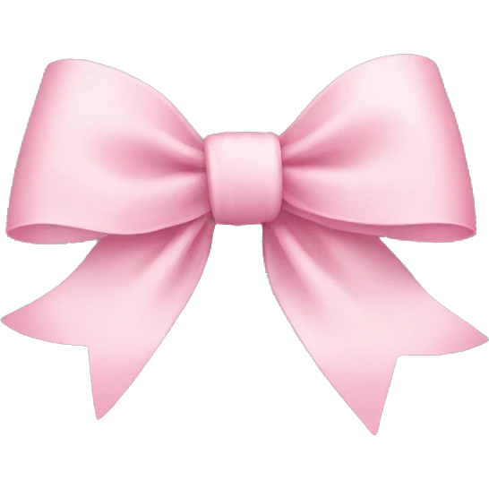 light pink ribbon bow emoji
