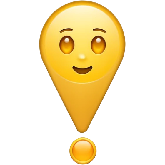 Exclamation point with yellow dot under it emoji