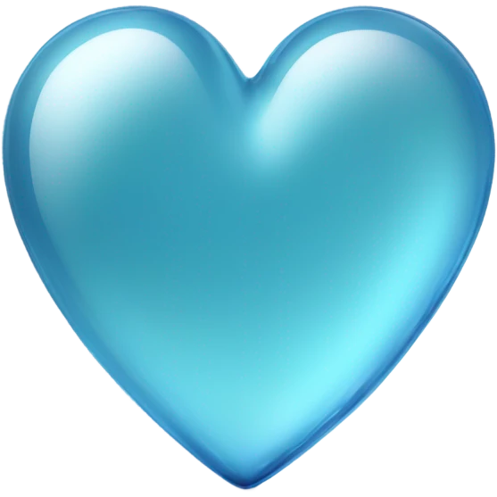 Soft blue glass heart  emoji
