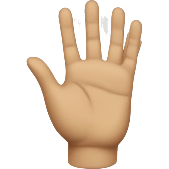 High five upside down emoji