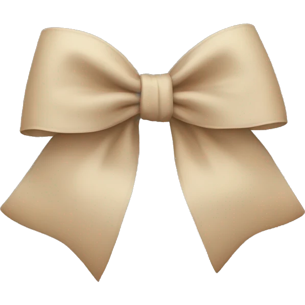 Beige bow emoji