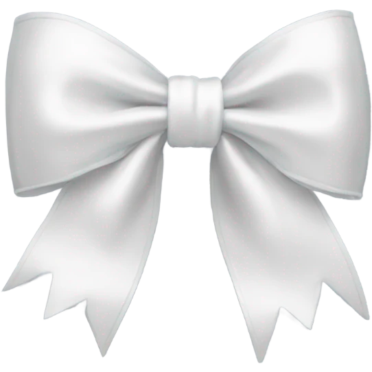 white satin bow emoji