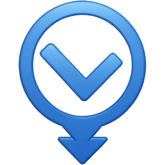 Dark blue checkmark for social media. emoji