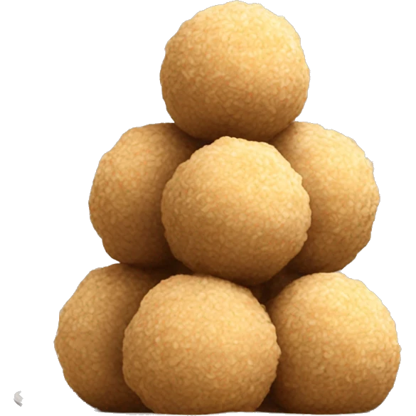 ladoos stack in plate from side view emoji