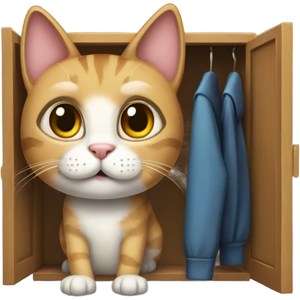 Cat in wardrobe  emoji