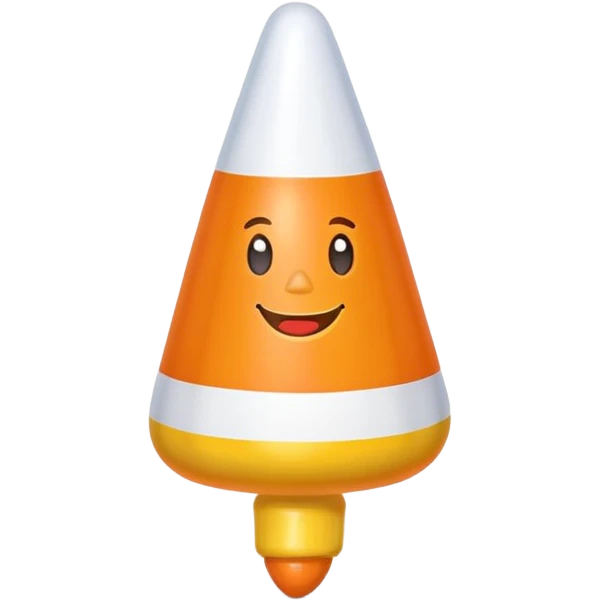   jeff koons style inflatable orange candy corn balloon emoji