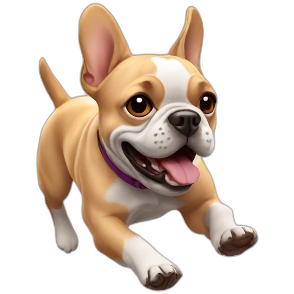 Frenchie dog running emoji