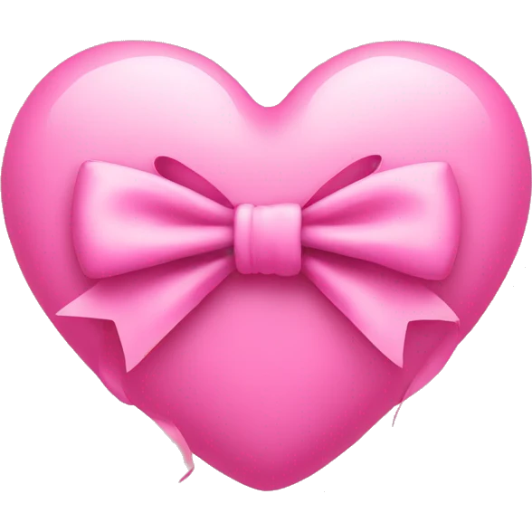 Pink heart with bow emoji