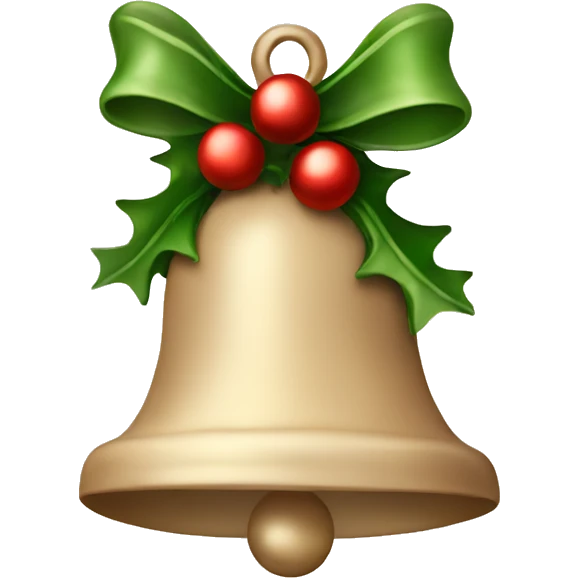 Beige Christmas bell emoji