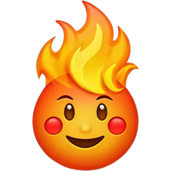 fire emoji in iphone style emoji