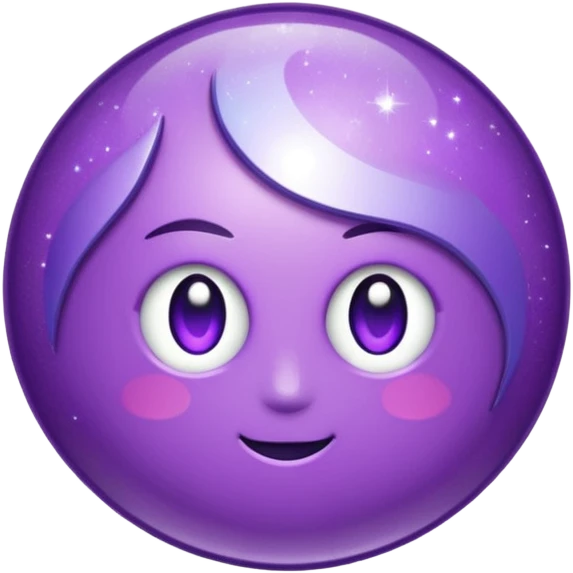 glitter purple and cian pin emoji