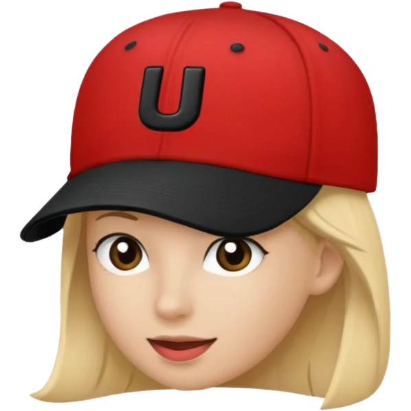 I need this emoji 🧢 changed to red with a black U on it  emoji