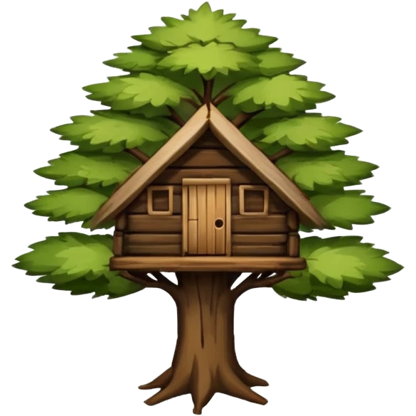 tree stem hut emoji