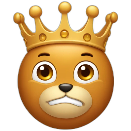 chat roux avec une couronne emoji