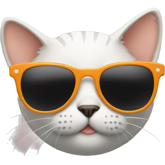 Cat with sunglasses emoji