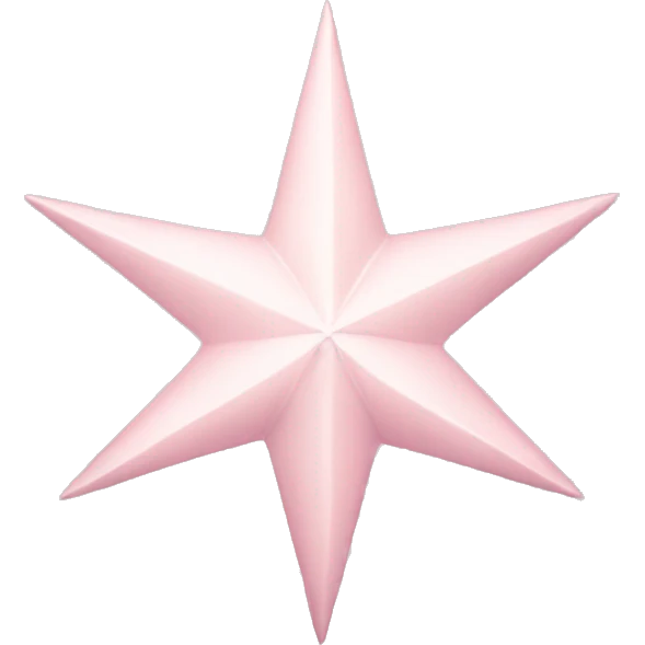 pale pink christmas star emoji
