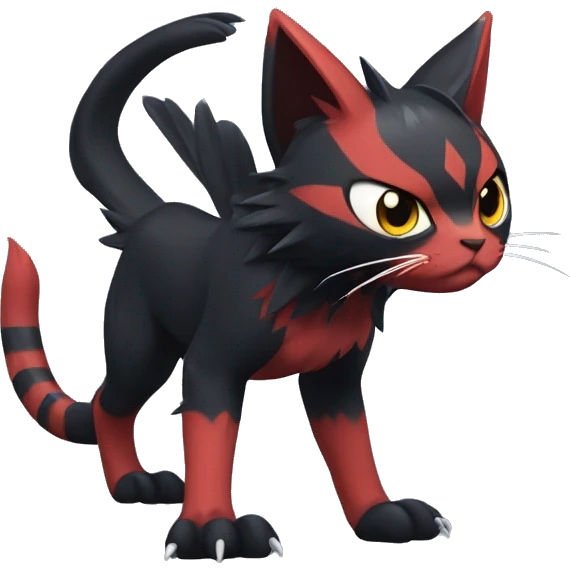  Kawaii Edgy Cool Beautiful Nargacuga-Litten full body emoji
